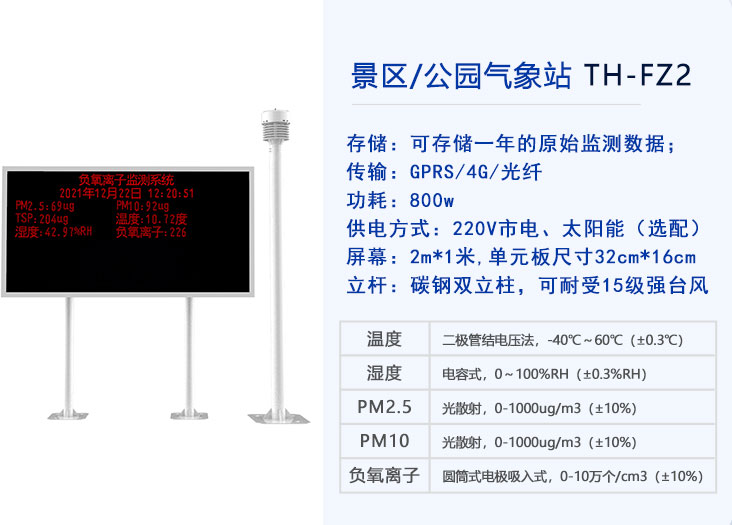 景区生态环境监测站技术参数