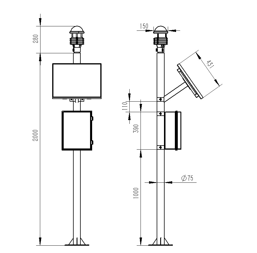 自动气象站产品尺寸图